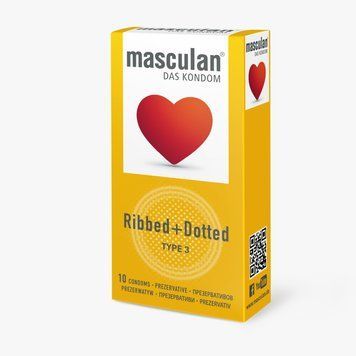 Презервативи Masculan Ribbed+Dotted 10 шт ms0035 фото